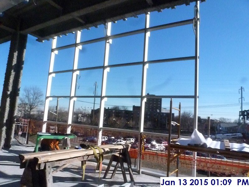 Curtain wall framing at the 2nd floor South Elevation
